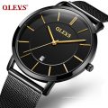 OLEVS marque maille acier bracelet milanais Quartz montres pour hommes mode décontracté mince étanche Couple montre pour garçon